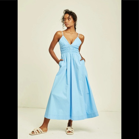 Large Deluc Positano maxi dress . Small flaw in the front . - Picture 1 of 4